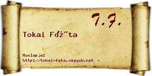 Tokai Fáta névjegykártya